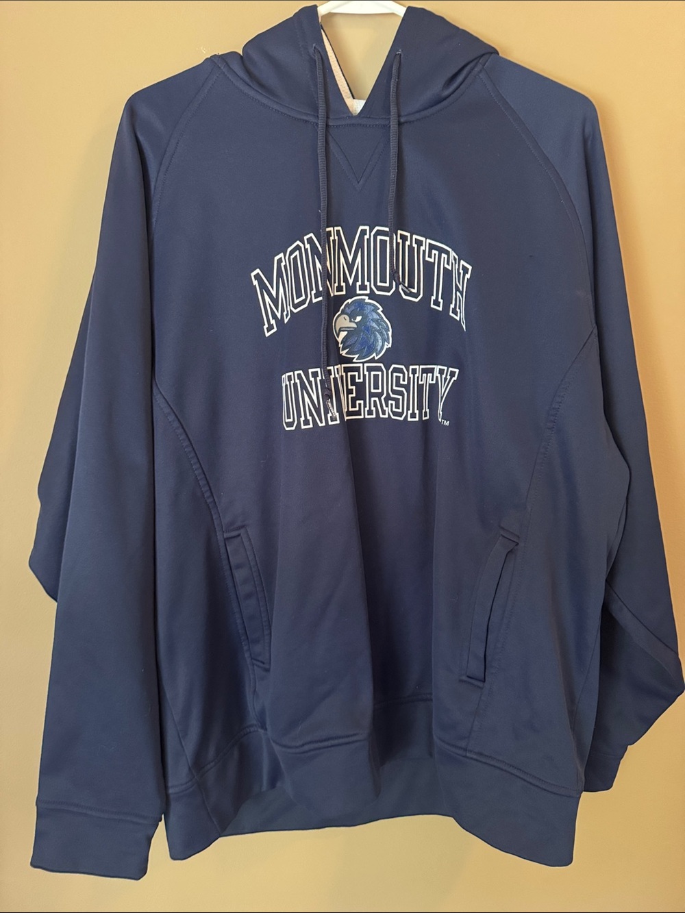 Russell Athletic Dri-Power Navy Blue Monmouth University Pullover Hoodie XL Men